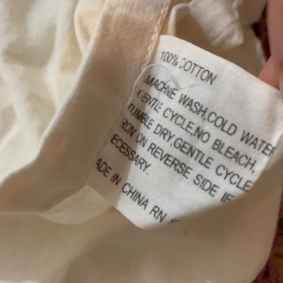 Set Of 2 Crochet Pillow Shams Scalloped Trim Standard Size Pillows 100% Cotton - Picture 4 of 4